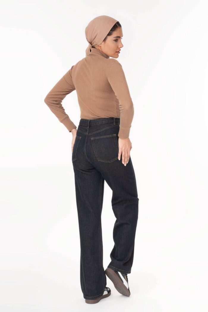 شلوار B3276جین نیم بگ رویال - Image 5