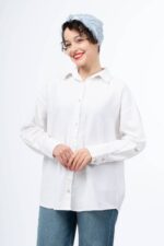 شومیز B3317 لینن پرمیوم رویال قد70 - Image 5