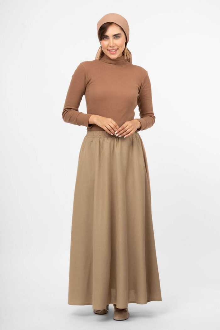 دامن B3316 لینن گرم بالا رویال - Image 4