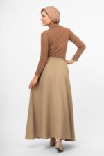 دامن B3316 لینن گرم بالا رویال - Image 5