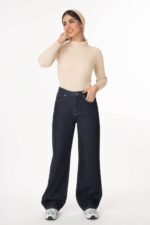 شلوار B3276جین نیم بگ رویال
