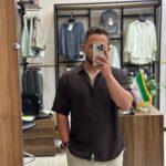پیراهن A6358 لینن آستین کوتاه GIESTO
