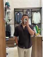 پیراهن A6358 لینن آستین کوتاه GIESTO