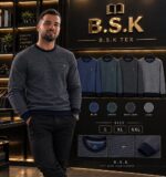 بلوز طرح دار BSK دو نخ A6372