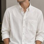 پیراهن کتان آستین بلند A6364