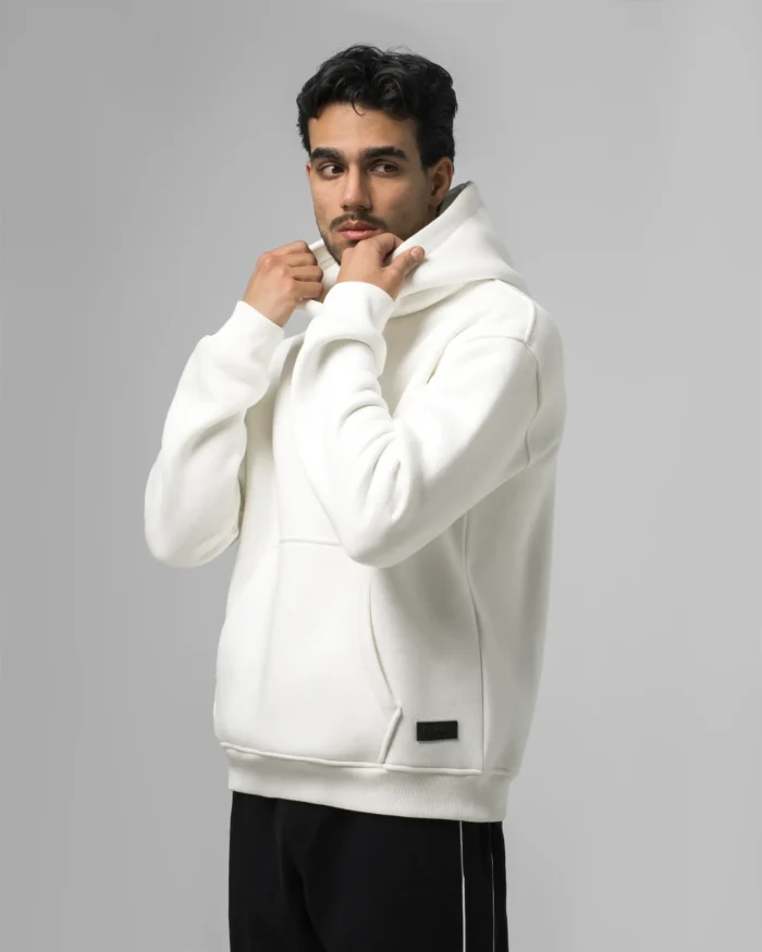 هودی سفید SNUG دورس سه نخ پنبه A6379 - تصویر 2